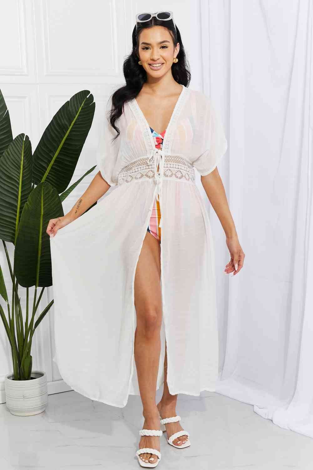 Marina West Swim Sun Goddess Tied Maxi Cover-Up - DaTrendStore.Com