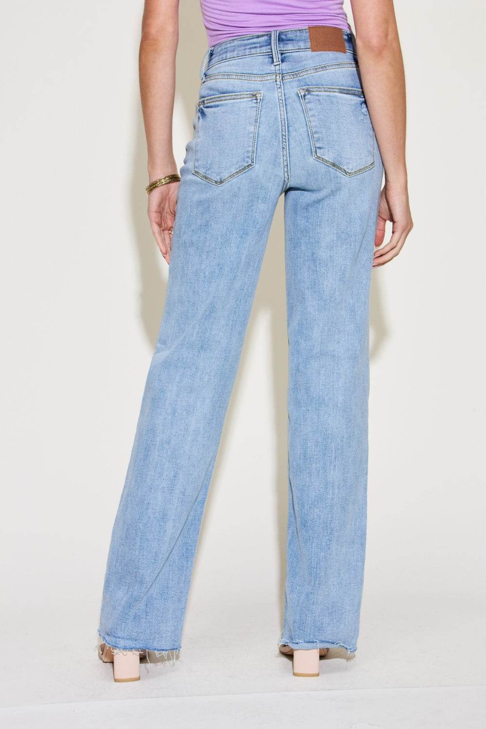 Judy Blue Full Size V Front Waistband Straight Jeans - DaTrendStore.Com