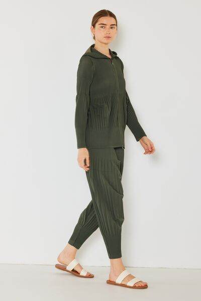 Marina West Swim Pleated Unisex Plisse Jacket with 2 Way Zipper - DaTrendStore.Com