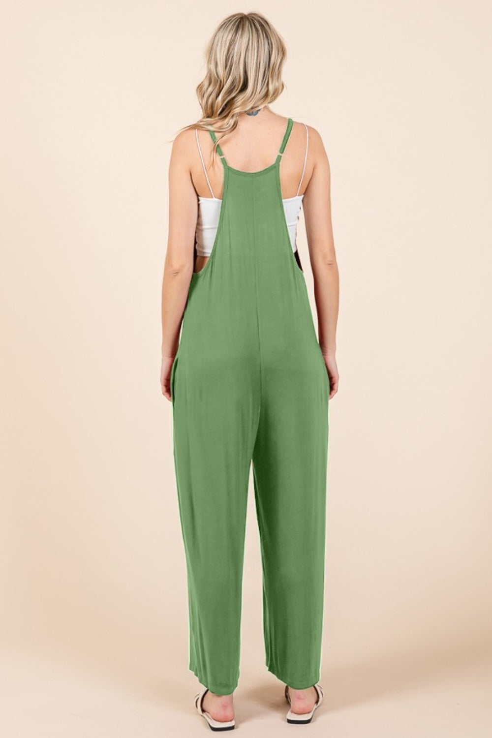 Culture Code Full Size Sleeveless Wide Leg Jumpsuit with Pockets