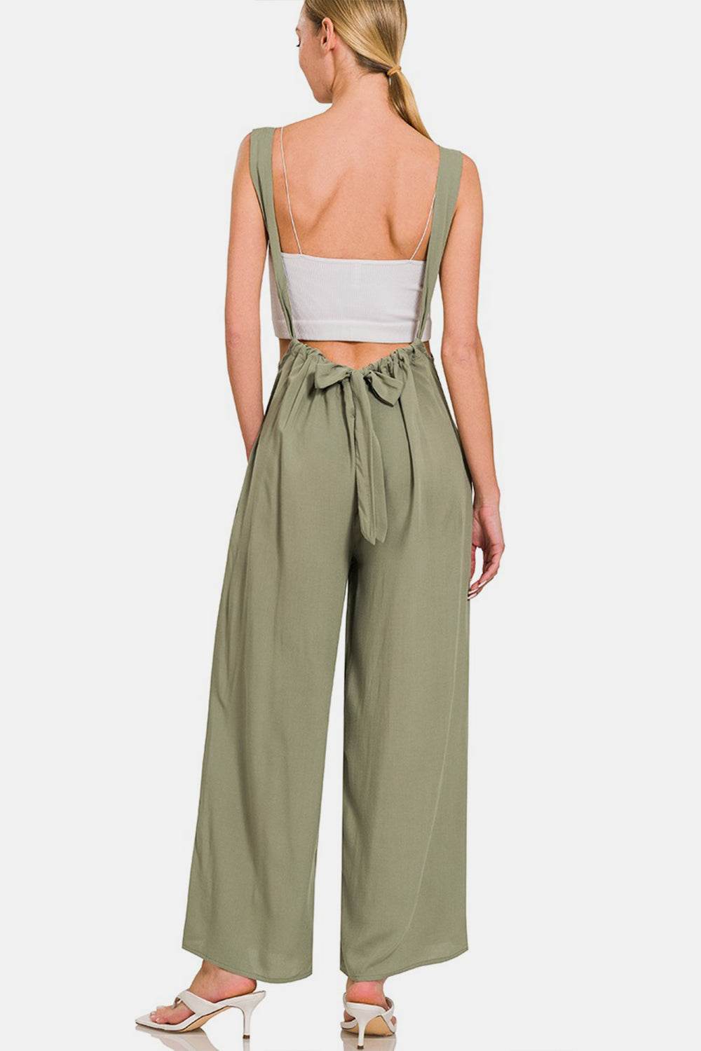 Zenana Pocketed Wide Strap Wide Leg Overalls - DaTrendStore.Com