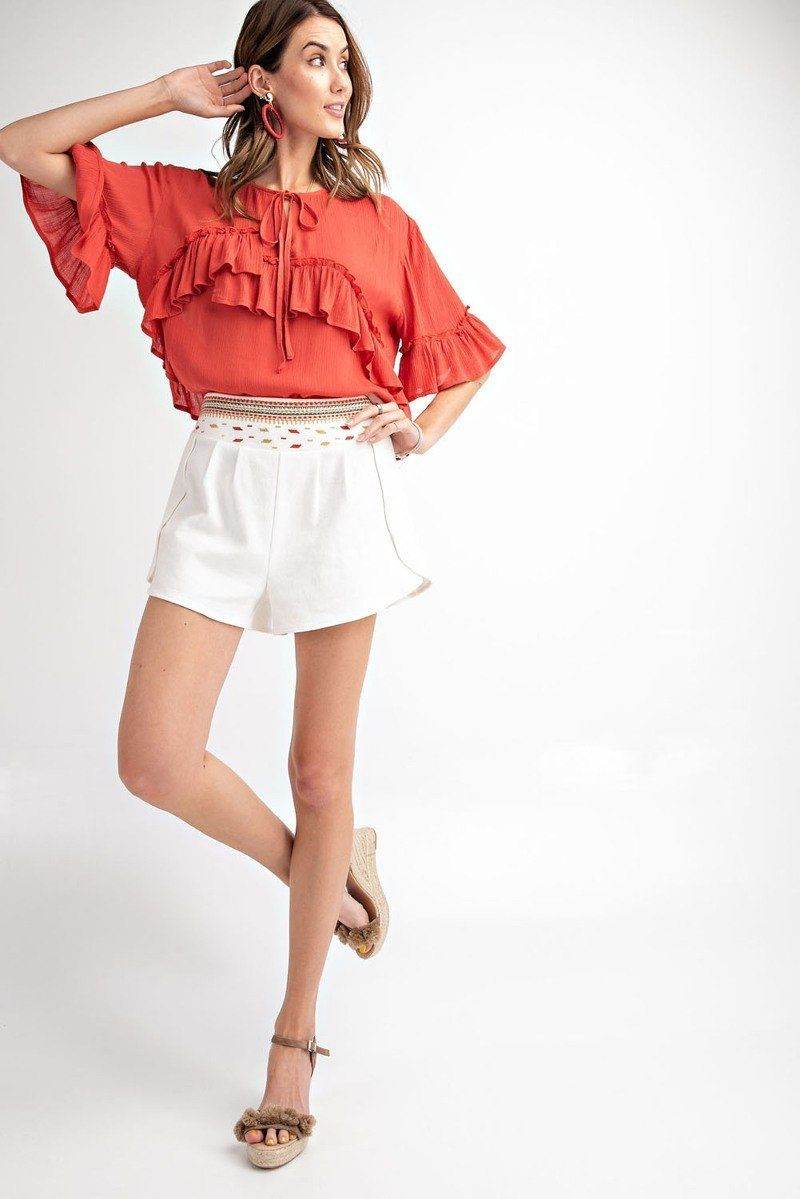 High Rise Waist Shorts - DaTrendStore.Com