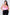 Plus Size Silk Chain Spaghetti Strap High Thong Center Cut Out Bodysuit – Neon Pink
