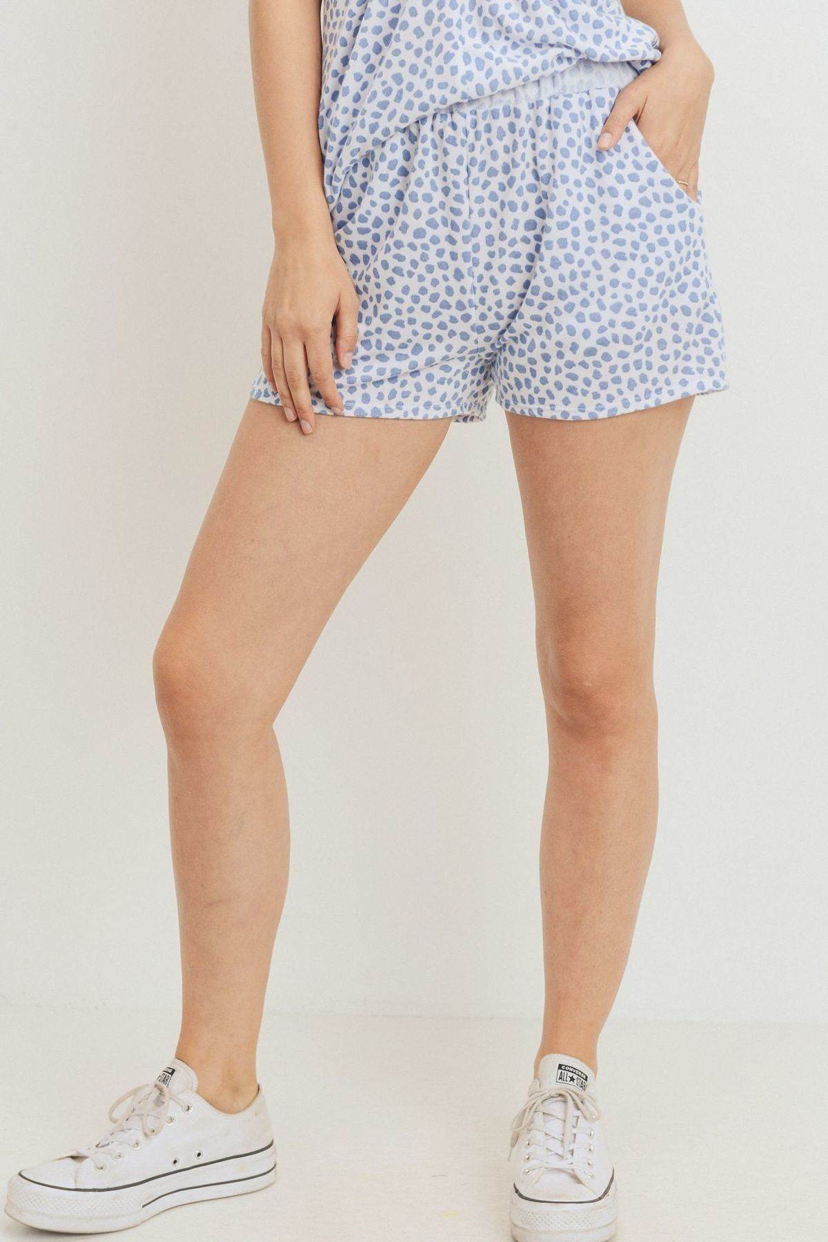 Leopard Printed Terry Short Pants - DaTrendStore.Com