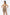 Spaghetti Strap Mesh Mini Dress - Nude
