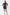 Animal Print Long Sleeve Mock Neck Mini Dress - Brown