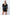 Soft Velvet Pleated Puff Sleeve Low V Neck Front And Back Mini Dress - Black