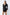 Soft Velvet Pleated Puff Sleeve Low V Neck Front And Back Mini Dress - Black