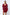 Soft Velvet Pleated Puff Sleeve Low V Neck Front And Back Mini Dress - Red