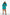 Teal Satin Mock Neck Rouched Mini Dress