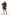 Black Satin Mock Neck Rouched Mini Dress