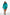 Teal Satin Mock Neck Rouched Mini Dress