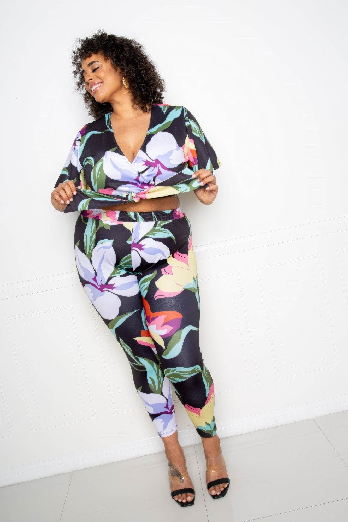 Flower Jogger & Top Set - DaTrendStore.Com