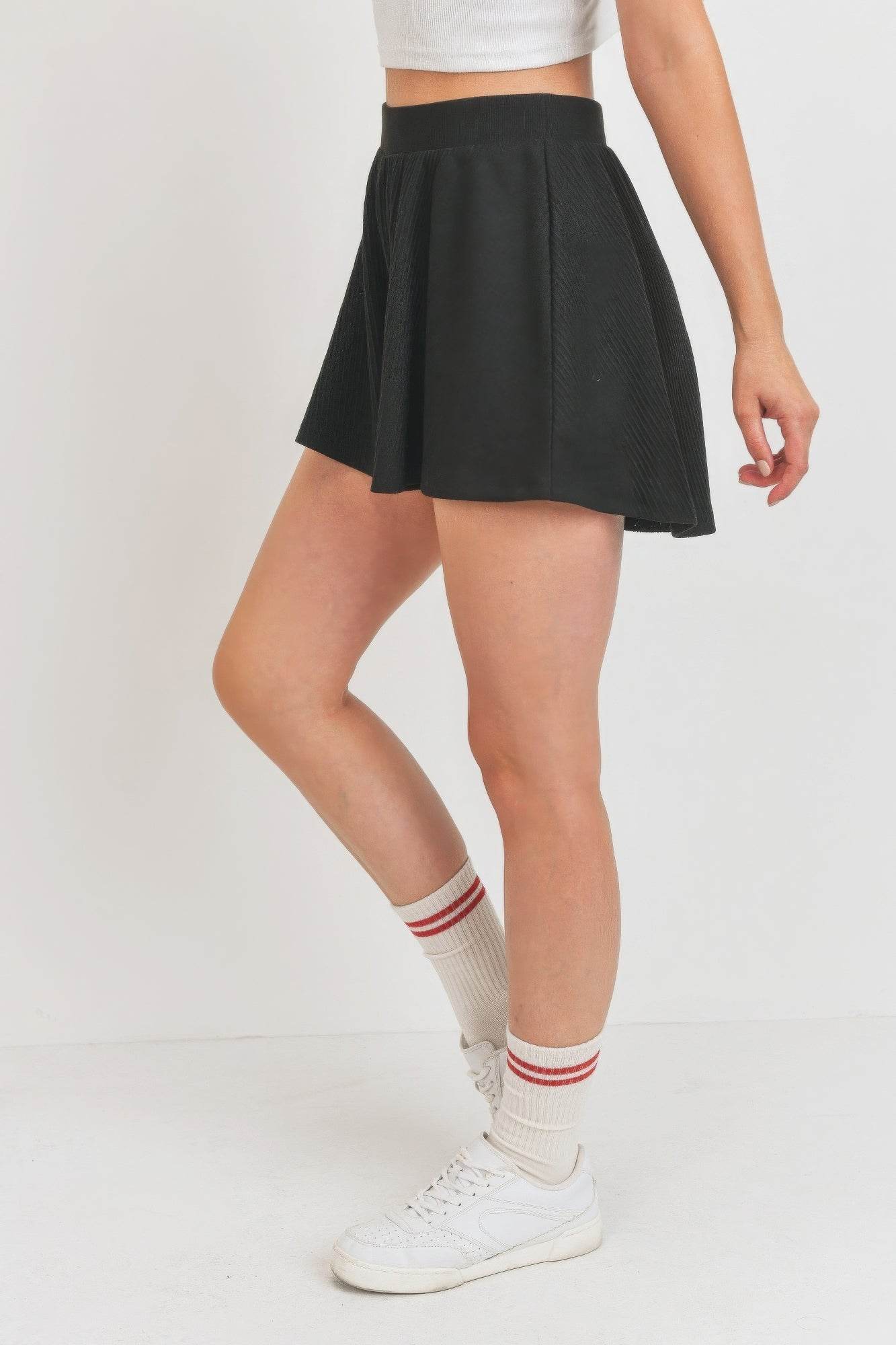Flounce Shorts Micro Waffle - DaTrendStore.Com