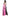 Pink/Black Plus Solid Cutout Halter Neck Waist Tie Maxi Dress