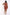 Tomato Red Printed Air Mesh Dress