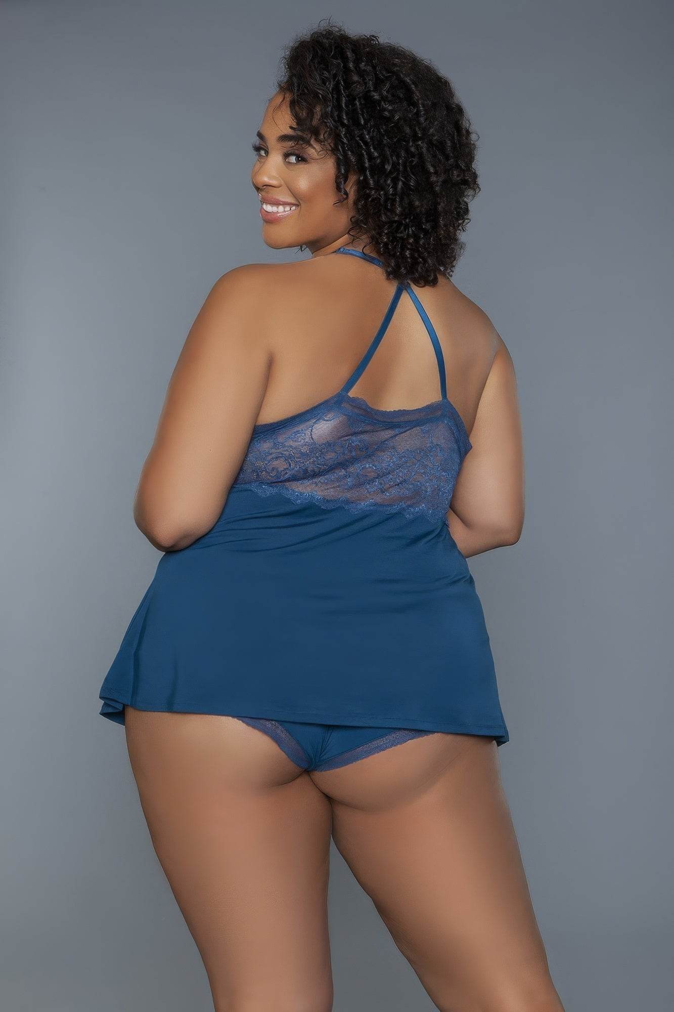 2 Pc V-neckline Cami Set With Wire Free Bralette - DaTrendStore.Com