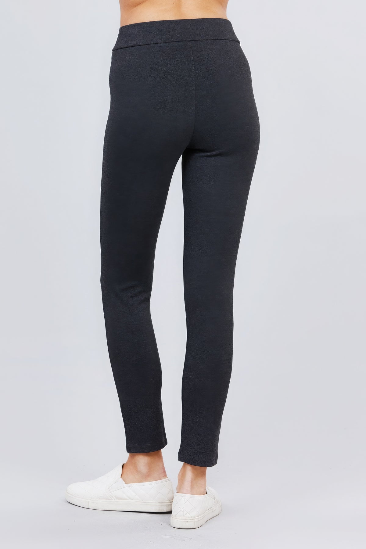 Charcoal Grey Mid-rise Ponte Pants