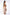 Brown Combo One Shoulder Dress With High Slit