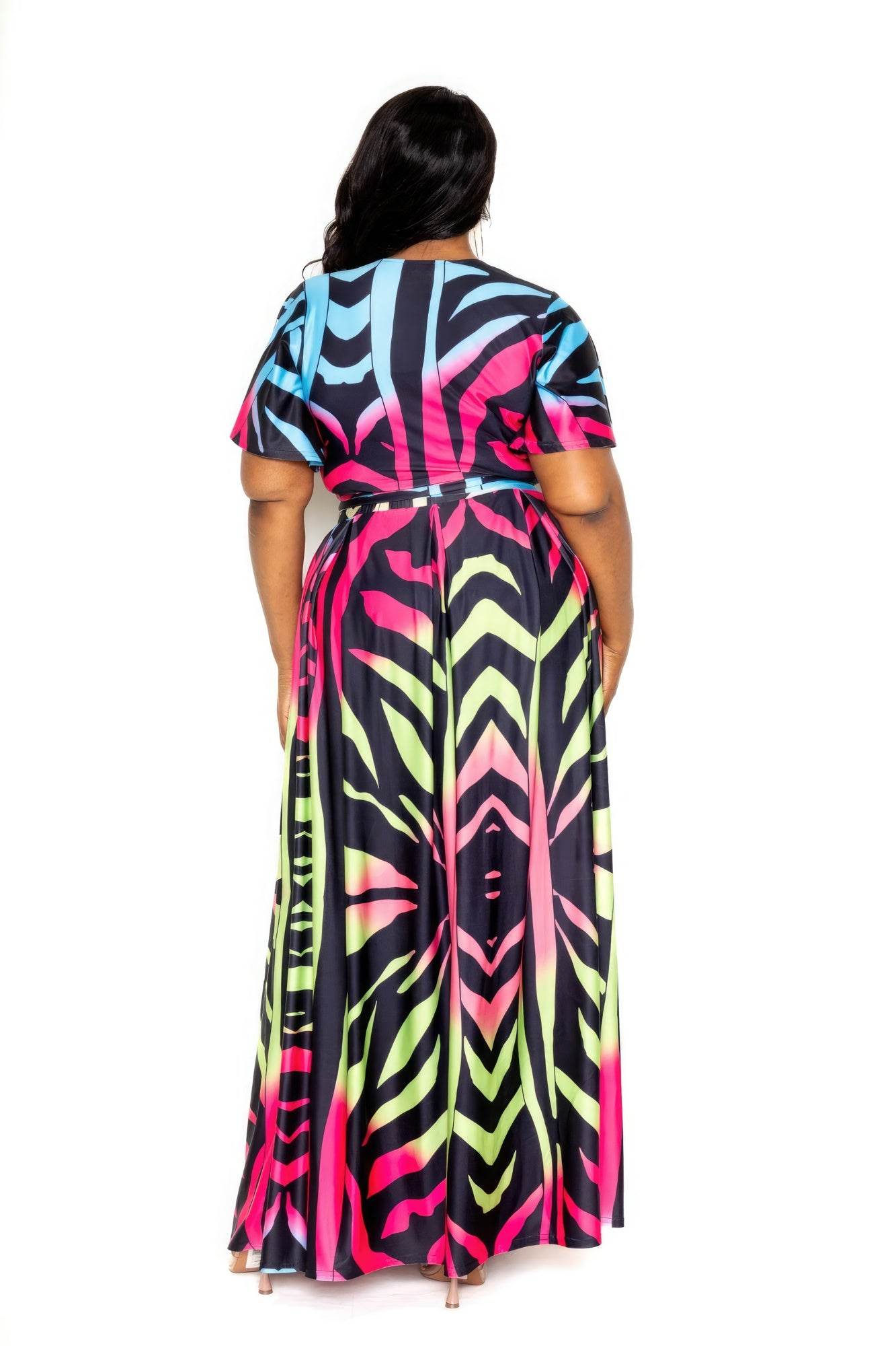 Ombre Animal Maxi Skirt & Top Set - DaTrendStore.Com