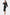 Midi 2 Way Zip Up Sequin Contrast Dress - Black