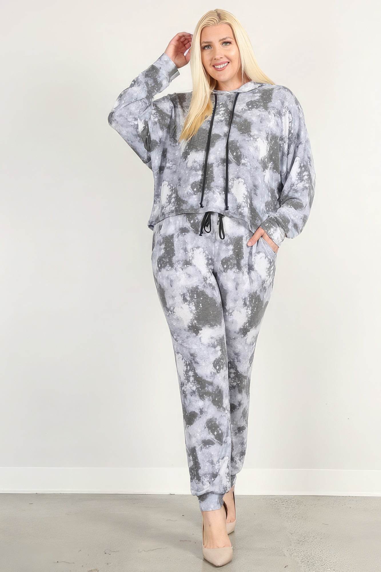 Tie Dye Print Pullover Hoodie And Sweatpants - DaTrendStore.Com
