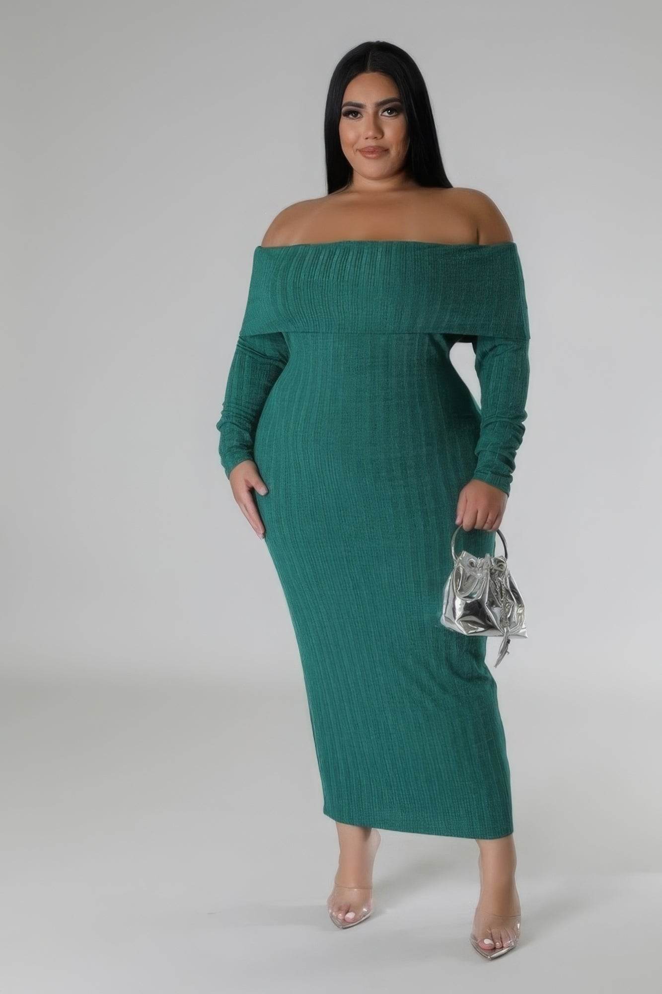 Off Shoulders Stretch Dress - DaTrendStore.Com