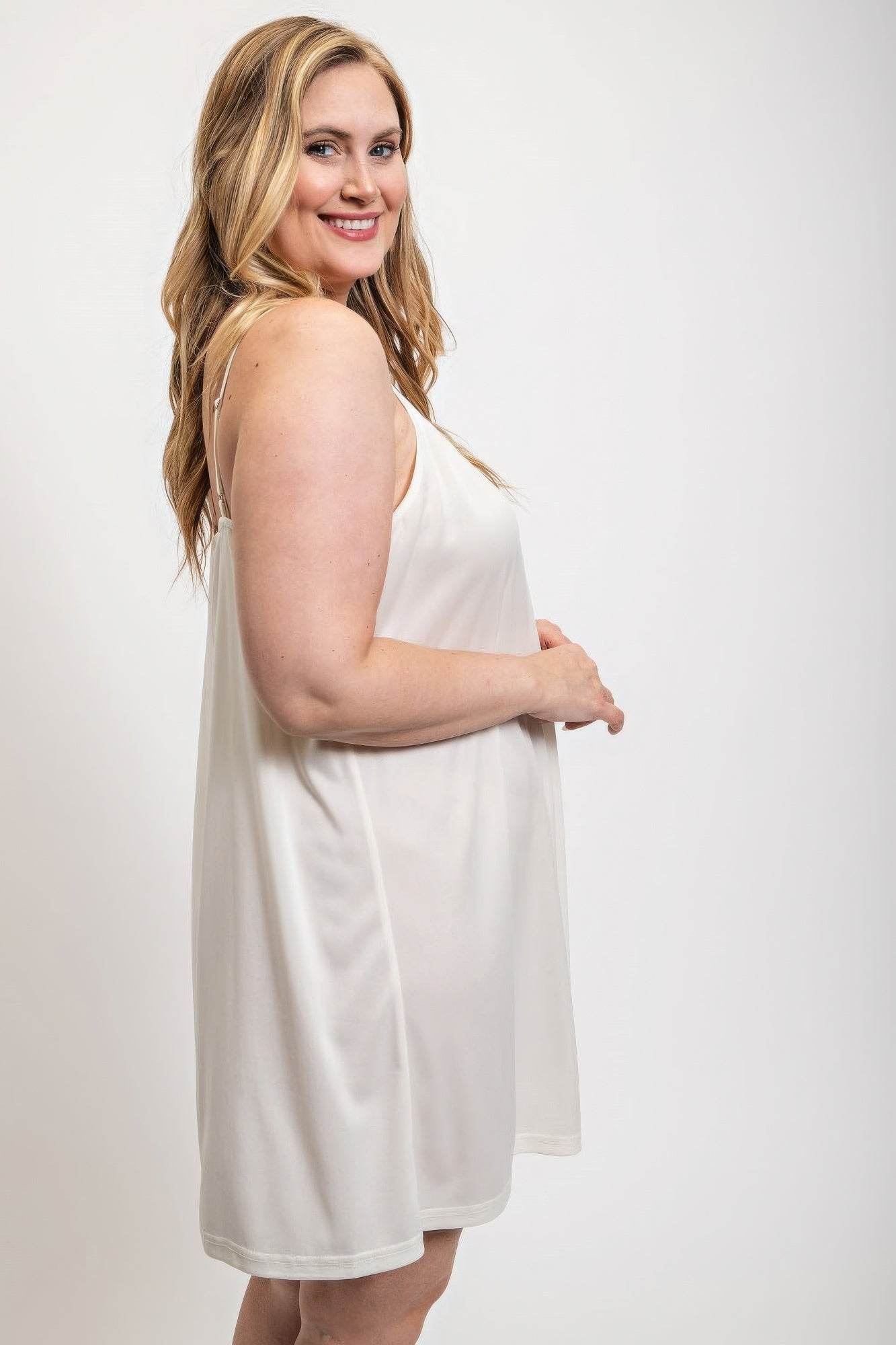 V-neck slip dress with adjustable straps - DaTrendStore.Com