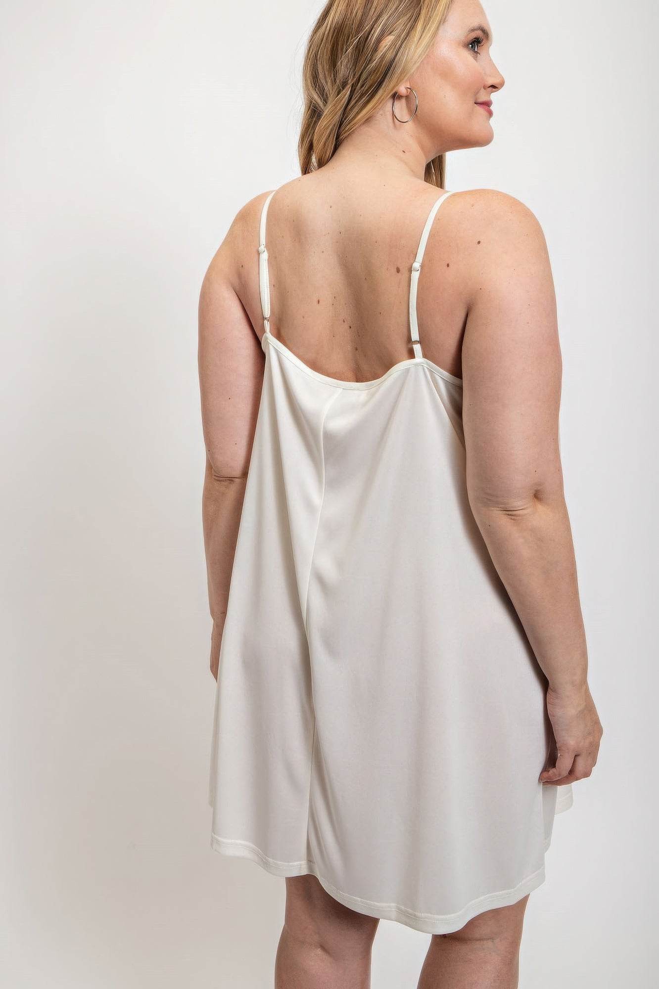 V-neck slip dress with adjustable straps - DaTrendStore.Com