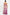 Spaghetti Strap Art Deco Sequins Maxi Dress - Fuchsia
