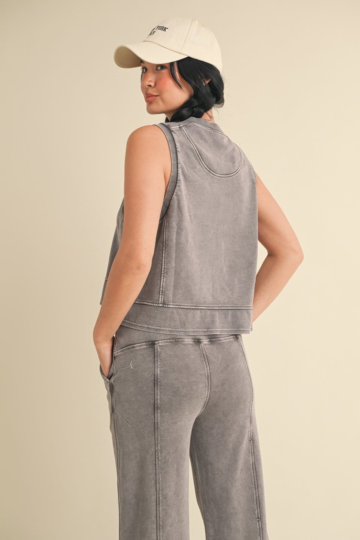 Mineral Wash Sleeveless Top