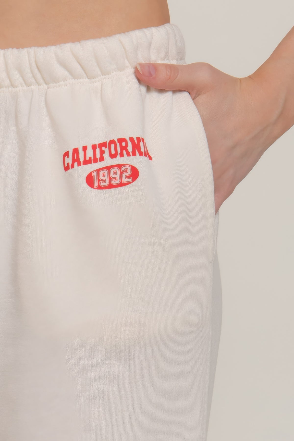 Buttercream Waistband Print Detail Sweatpants