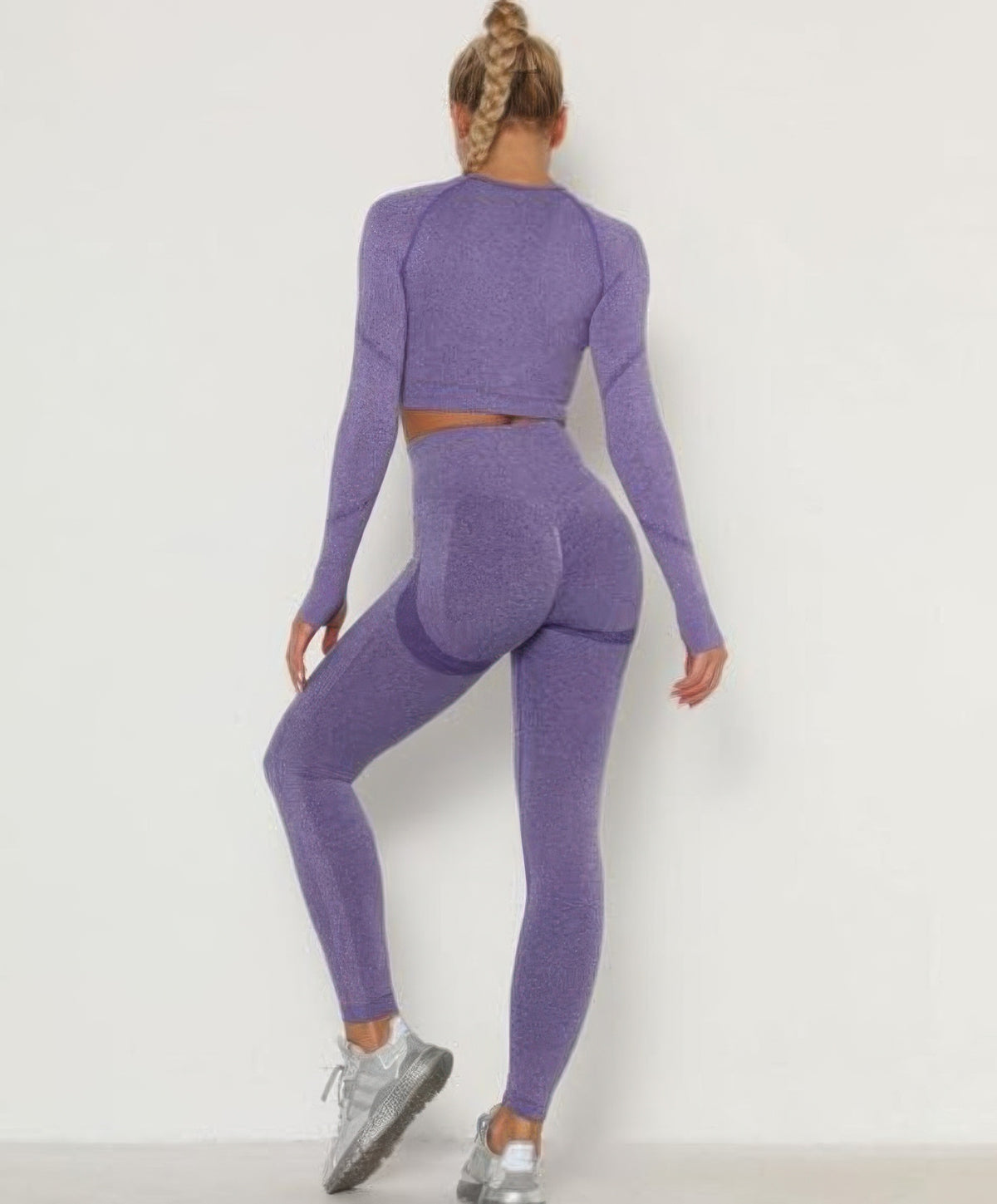 Seamless Top Leggings Set - Purple