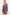Wine Plus Size Long Sleeve Plaid Side Tie Dress