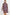 Wine Plus Size Long Sleeve Plaid Side Tie Dress