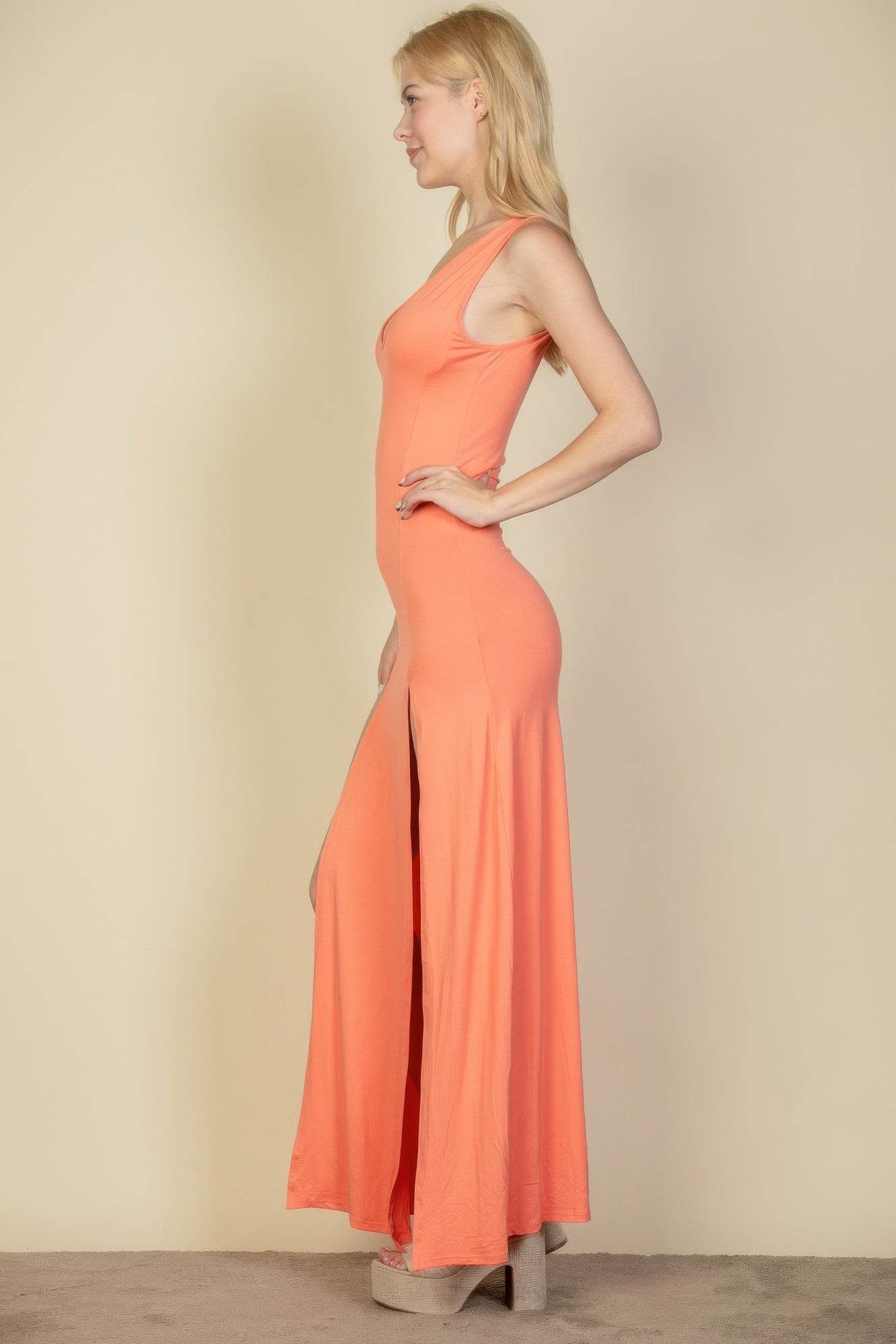 Ribbed Bandeau Cut Out Back Mini Bodycon Dress - DaTrendStore.Com