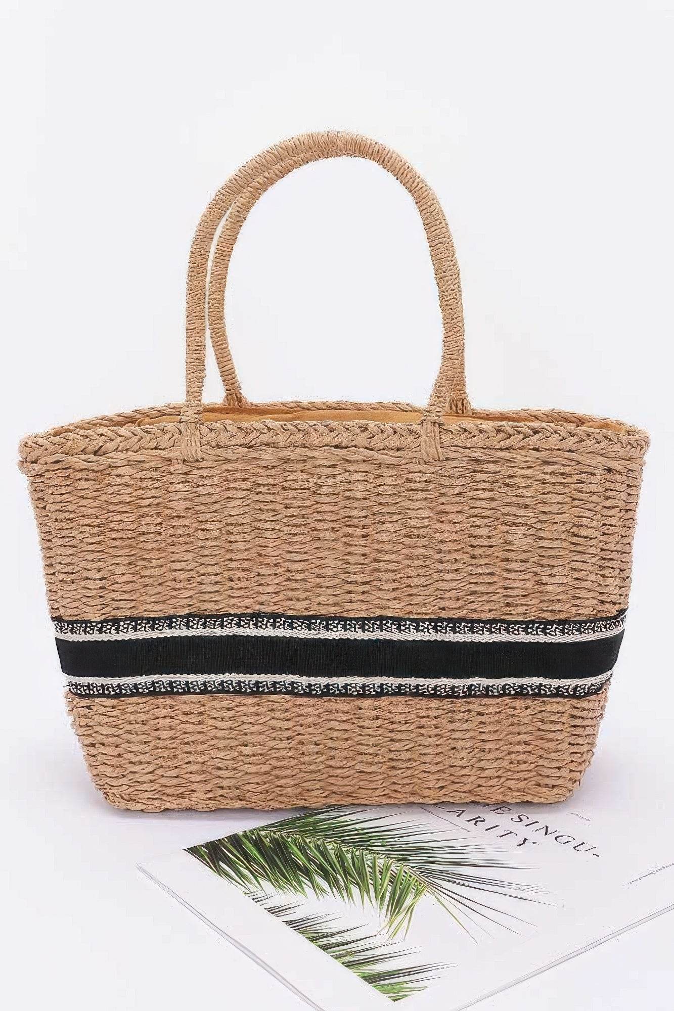 Faux Straw Tote Bag - DaTrendStore.Com
