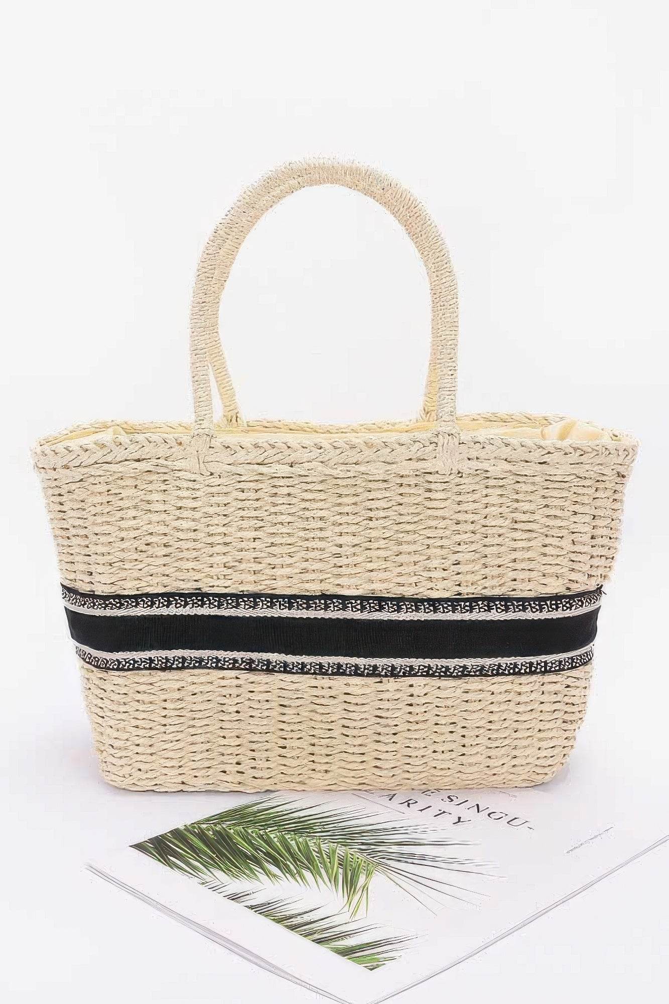 Faux Straw Tote Bag - DaTrendStore.Com