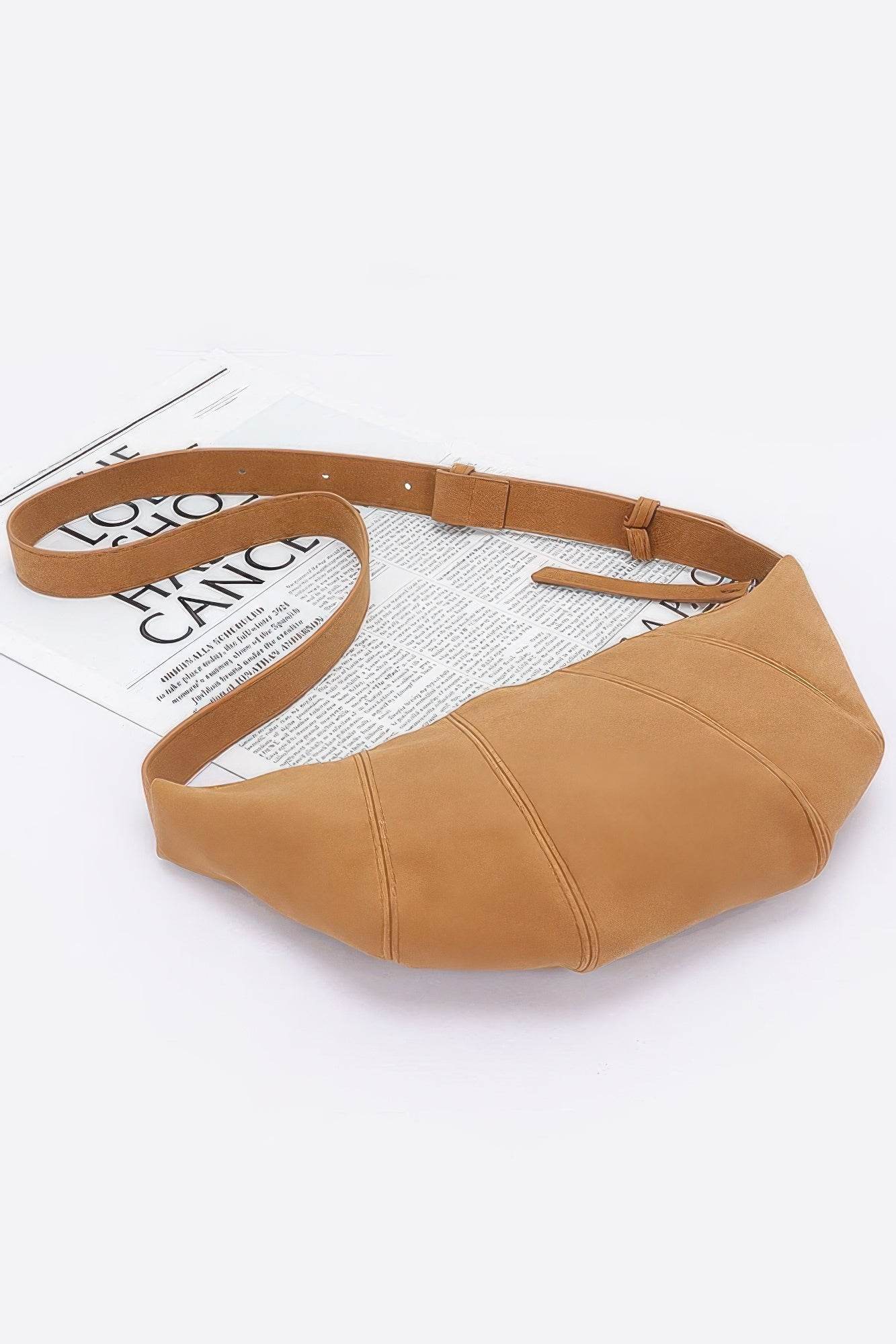 Faux Suede Croissant Bag - DaTrendStore.Com