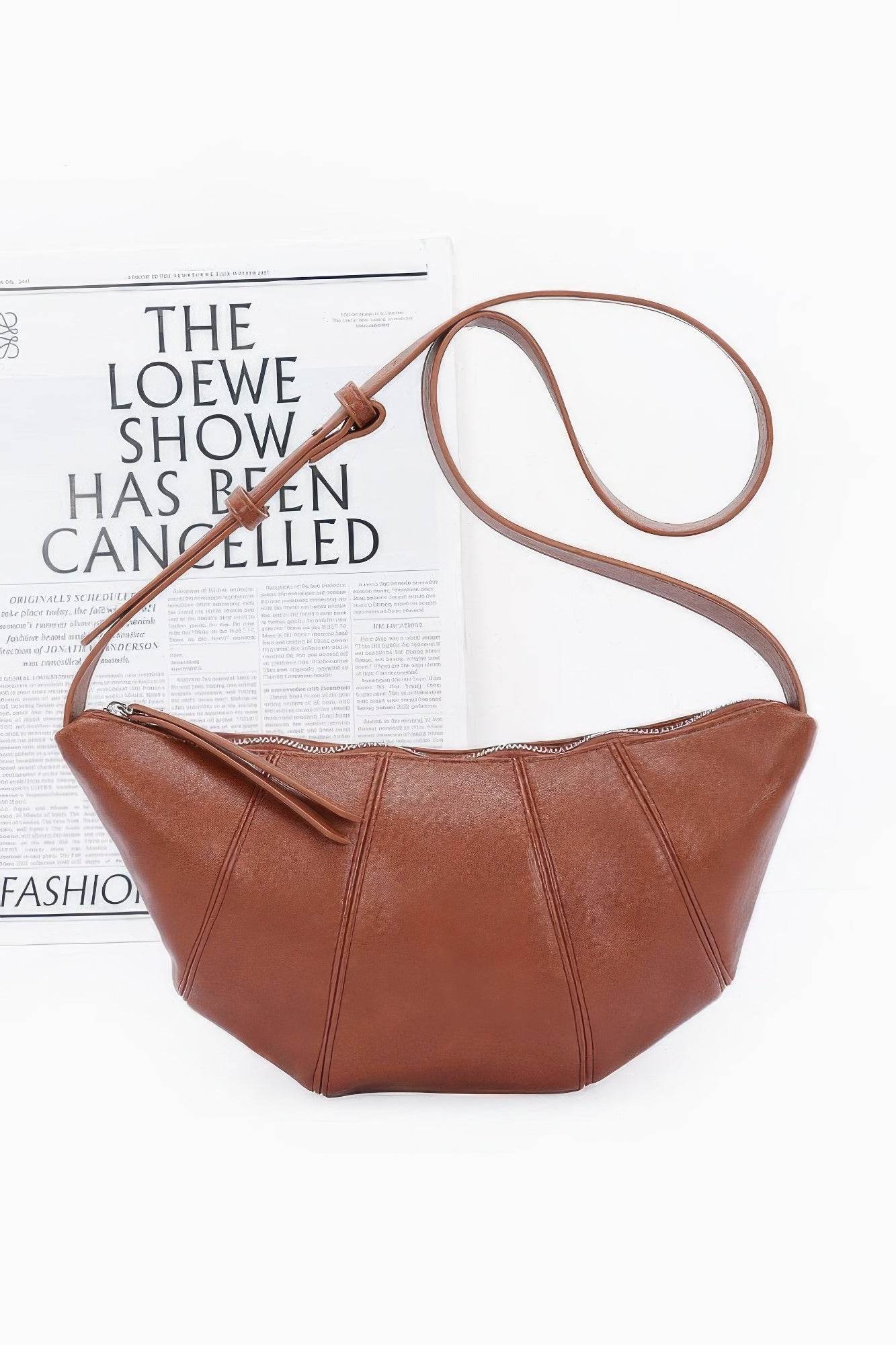 Faux Leather Croissant Bag - DaTrendStore.Com