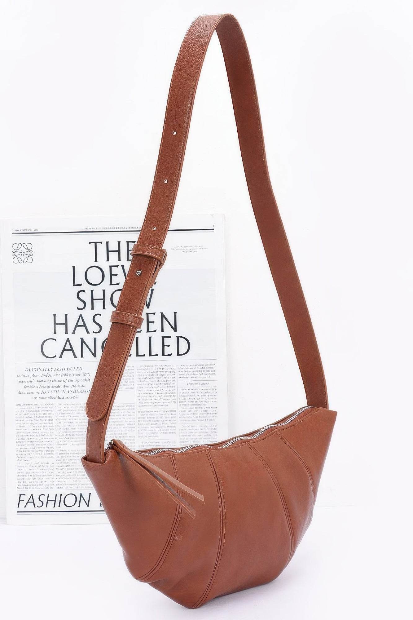Faux Leather Croissant Bag - DaTrendStore.Com