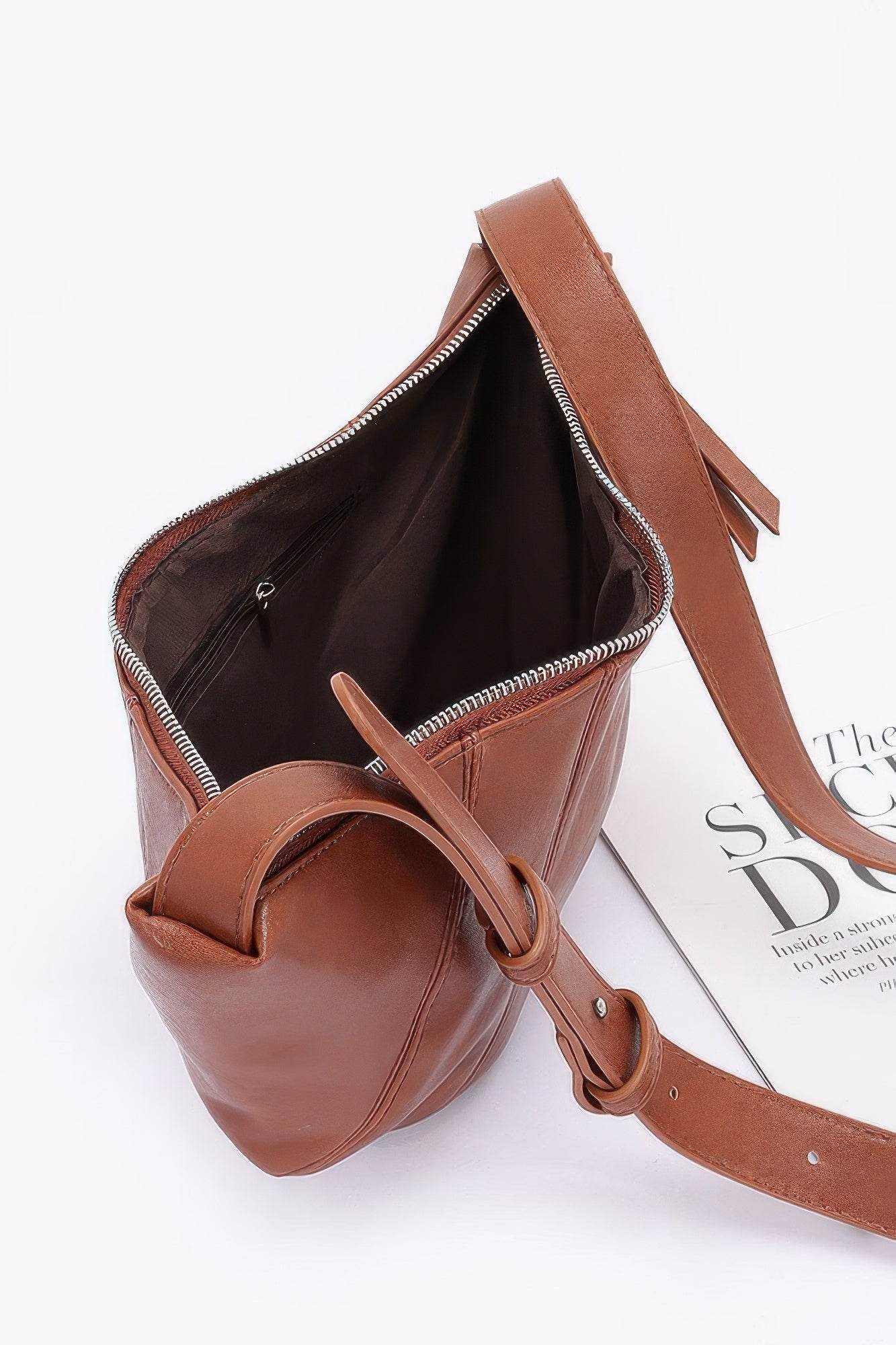 Faux Leather Croissant Bag - DaTrendStore.Com