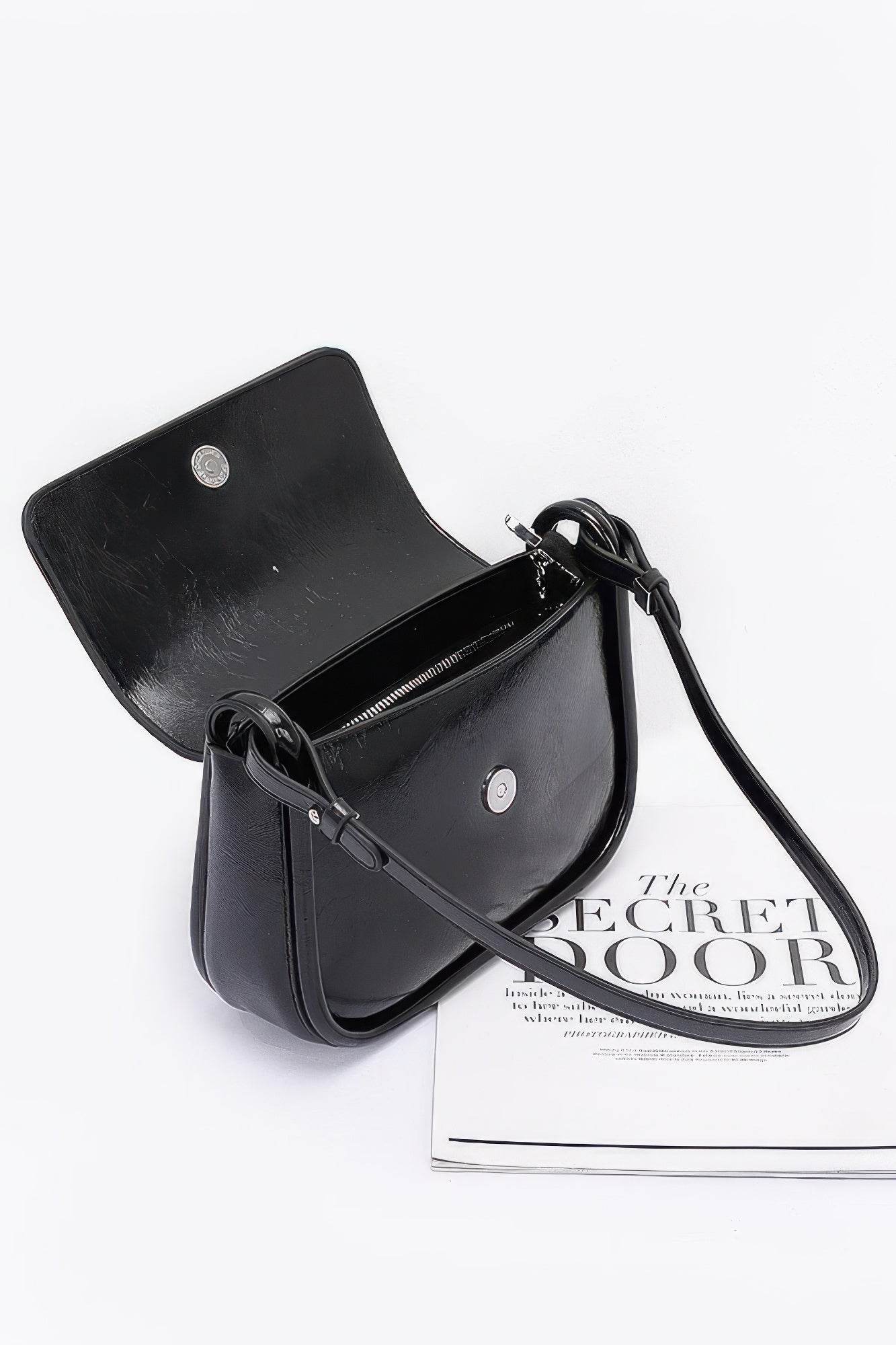 Faux Leather Bow Flap Bag - DaTrendStore.Com
