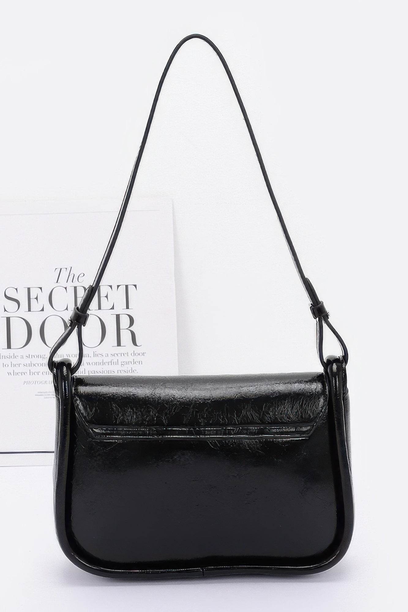 Faux Leather Bow Flap Bag - DaTrendStore.Com