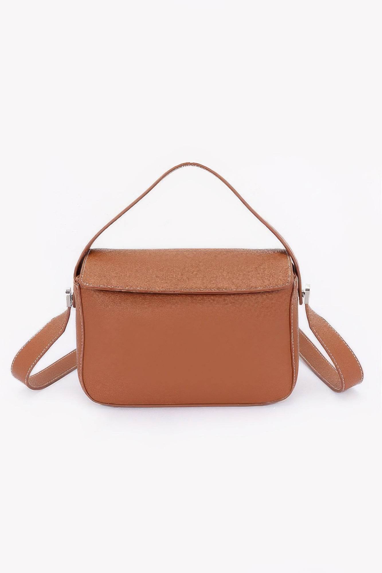 Faux Leather Crossbody Handle Bag - DaTrendStore.Com