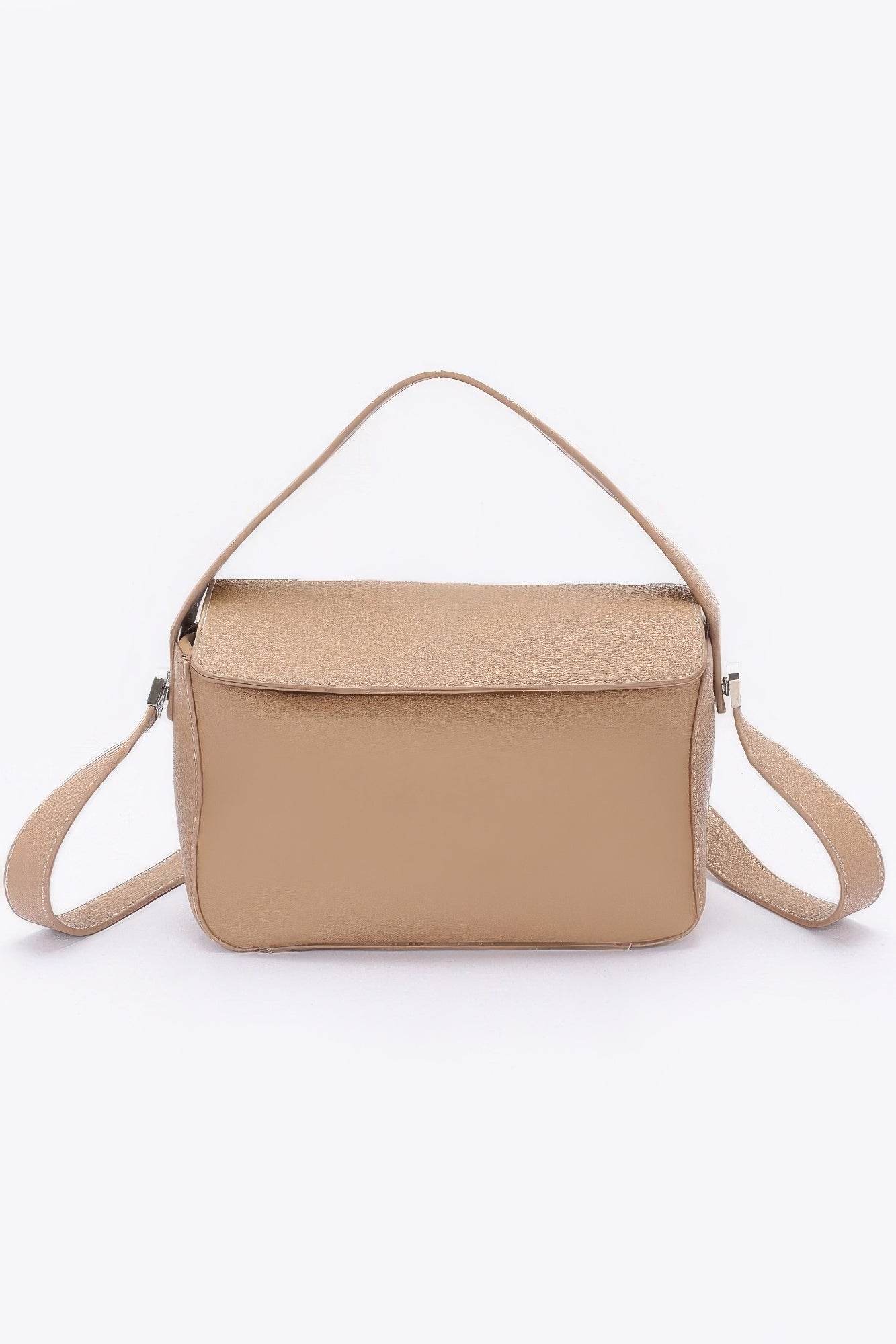 Faux Leather Crossbody Handle Bag - DaTrendStore.Com