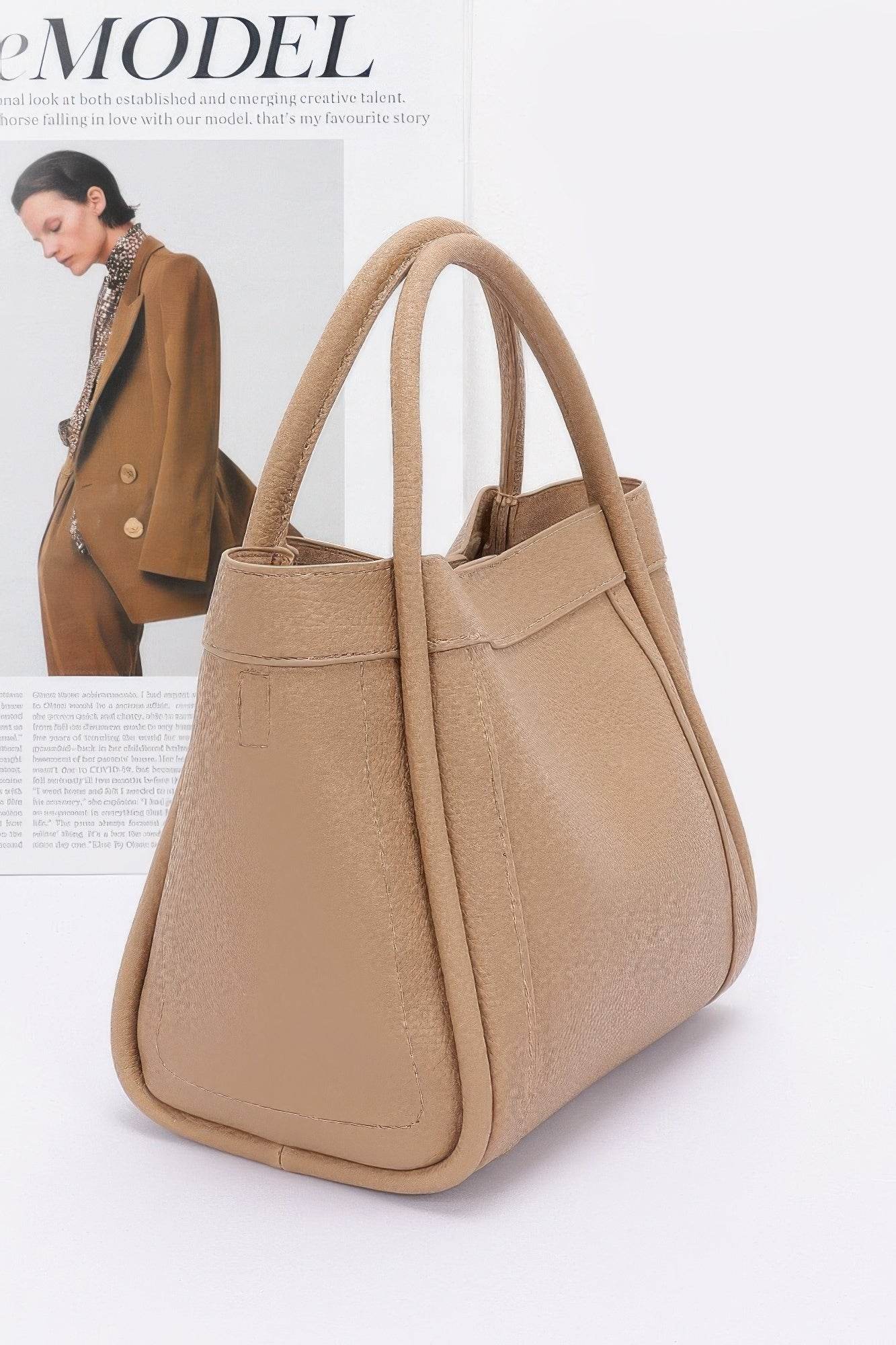 Faux Leather Crossbody Handle Bag - DaTrendStore.Com