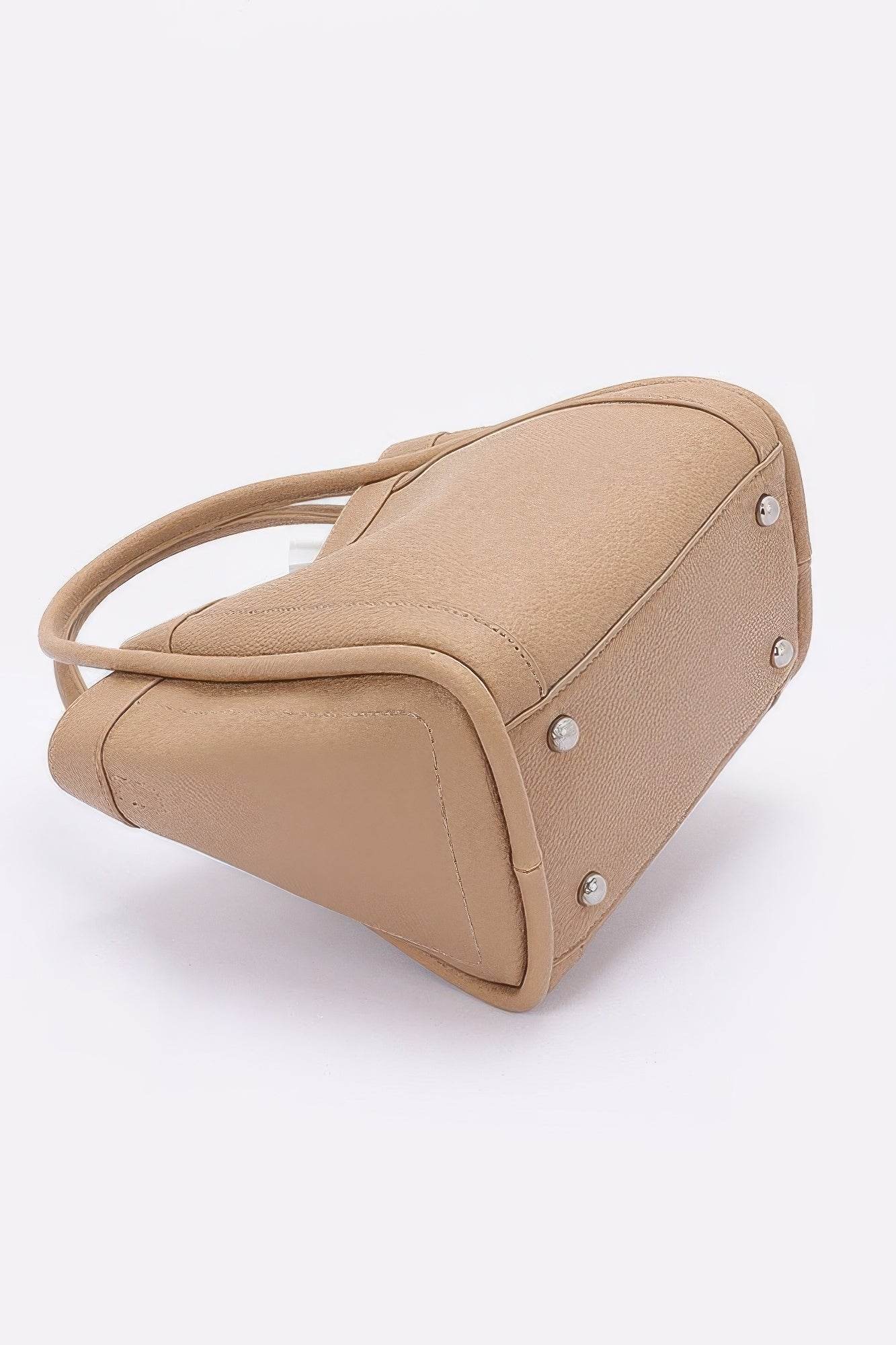 Faux Leather Crossbody Handle Bag - DaTrendStore.Com