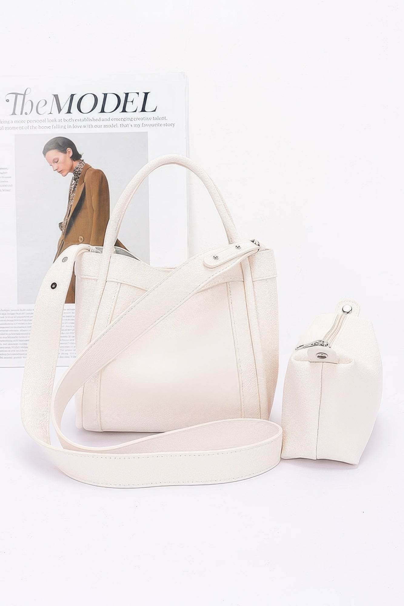 Faux Leather Crossbody Handle Bag - DaTrendStore.Com