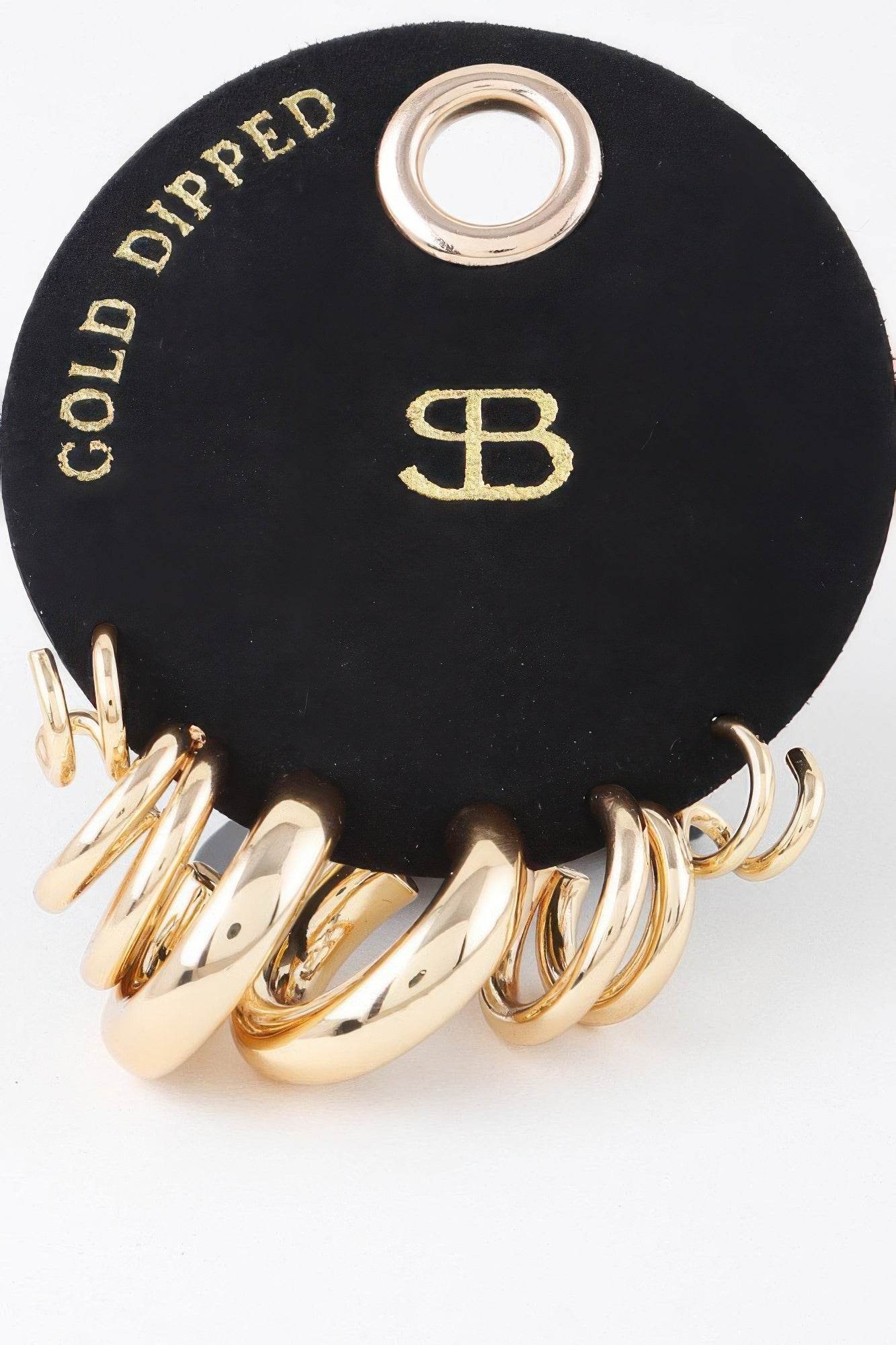 Multi Shiny Hoop Earrings Set - DaTrendStore.Com